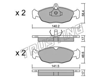 Комплект тормозных колодок TRUSTING 079.0