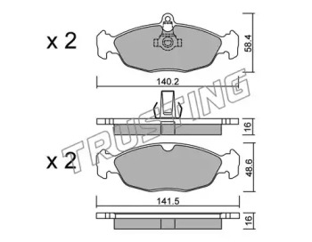 Комплект тормозных колодок TRUSTING 079.1