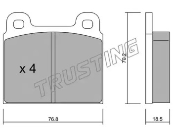 Комплект тормозных колодок TRUSTING 080.0