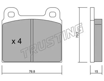Комплект тормозных колодок TRUSTING 080.1