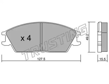 Комплект тормозных колодок TRUSTING 083.0