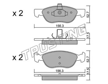 Комплект тормозных колодок TRUSTING 084.2