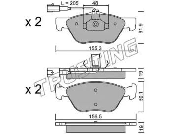 Комплект тормозных колодок TRUSTING 085.0