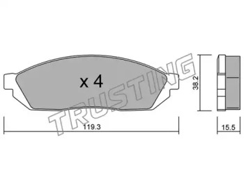Комплект тормозных колодок TRUSTING 089.0