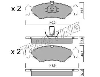 Комплект тормозных колодок TRUSTING 090.0