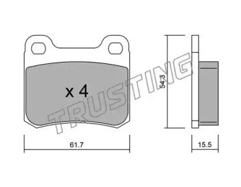 Комплект тормозных колодок TRUSTING 094.1