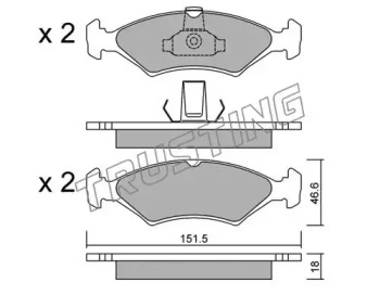 Комплект тормозных колодок TRUSTING 095.0