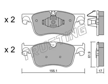 Комплект тормозных колодок TRUSTING 1000.0