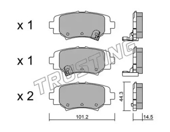 Комплект тормозных колодок TRUSTING 1009.0