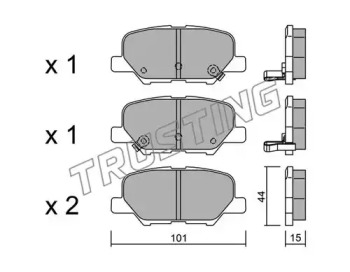 Комплект тормозных колодок TRUSTING 1011.0