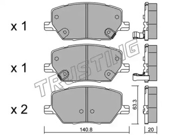 Комплект тормозных колодок TRUSTING 1017.0