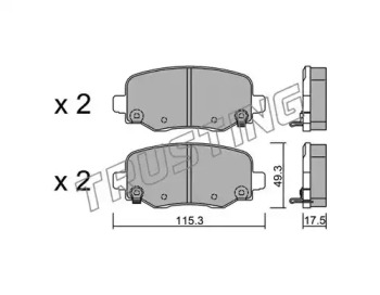 Комплект тормозных колодок TRUSTING 1018.0