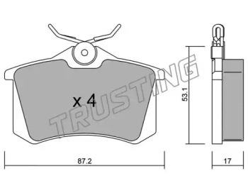 Комплект тормозных колодок TRUSTING 102.1