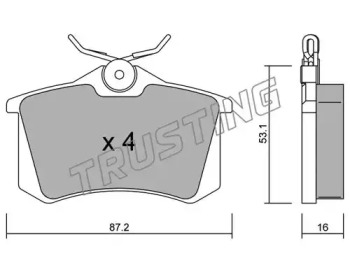 Комплект тормозных колодок TRUSTING 102.2