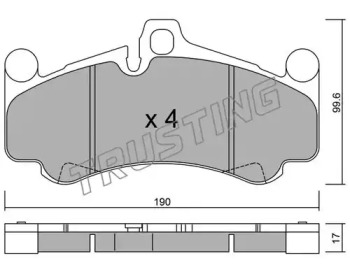 Комплект тормозных колодок TRUSTING 1028.0