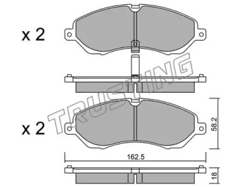 Комплект тормозных колодок TRUSTING 1031.0