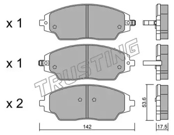 Комплект тормозных колодок TRUSTING 1032.0