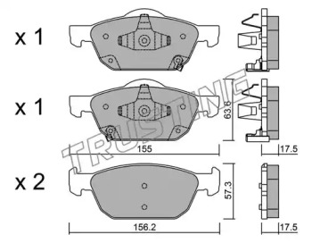 Комплект тормозных колодок TRUSTING 1033.0