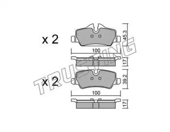 Комплект тормозных колодок TRUSTING 1038.0