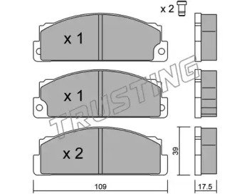 Комплект тормозных колодок TRUSTING 104.0