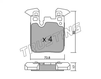Комплект тормозных колодок TRUSTING 1040.0