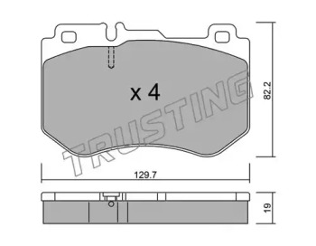 Комплект тормозных колодок TRUSTING 1042.0