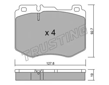 Комплект тормозных колодок TRUSTING 1043.0