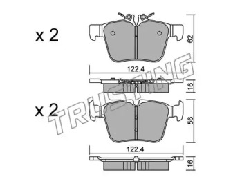 Комплект тормозных колодок TRUSTING 1044.0