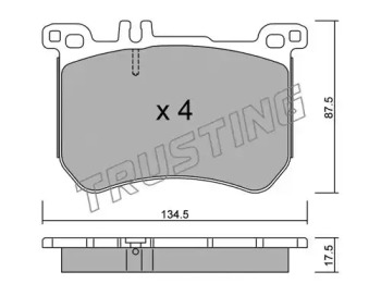 Комплект тормозных колодок TRUSTING 1045.0