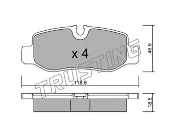 Комплект тормозных колодок TRUSTING 1047.0