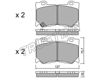 Комплект тормозных колодок TRUSTING 1053.0