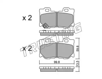 Комплект тормозных колодок TRUSTING 1054.0