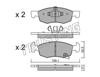 Комплект тормозных колодок TRUSTING 1058.0