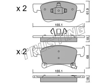 Комплект тормозных колодок TRUSTING 1059.0