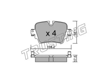 Комплект тормозных колодок TRUSTING 1060.0