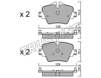 Комплект тормозных колодок TRUSTING 1061.0
