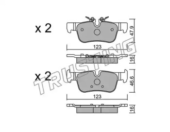 Комплект тормозных колодок TRUSTING 1062.0