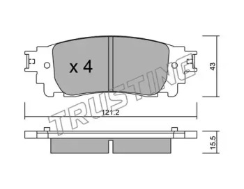 Комплект тормозных колодок TRUSTING 1065.0