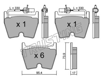 Комплект тормозных колодок TRUSTING 1067.0