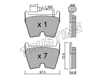 Комплект тормозных колодок TRUSTING 1067.1