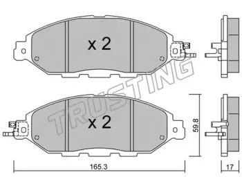 Комплект тормозных колодок TRUSTING 1074.0
