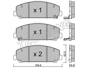 Комплект тормозных колодок TRUSTING 1075.0