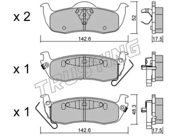 Комплект тормозных колодок TRUSTING 1076.0