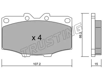 Комплект тормозных колодок TRUSTING 111.0