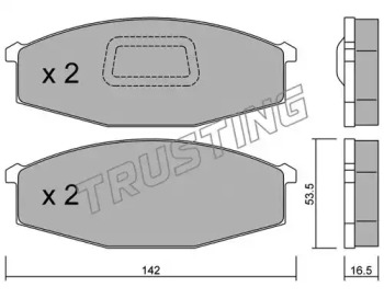 Комплект тормозных колодок TRUSTING 112.1