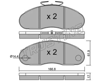 Комплект тормозных колодок TRUSTING 113.2