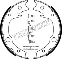 Комплект тормозных колодок, стояночная тормозная система TRUSTING 115.315K