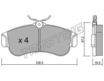 Комплект тормозных колодок TRUSTING 125.0