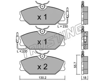 Комплект тормозных колодок TRUSTING 144.1