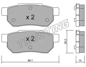 Комплект тормозных колодок TRUSTING 173.0